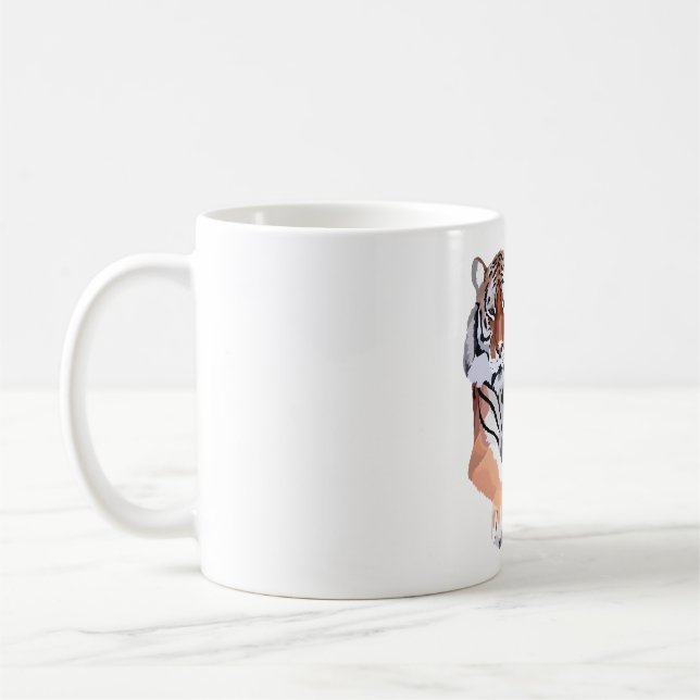 A är för Amur Tiger Kaffemugg (Vänster)