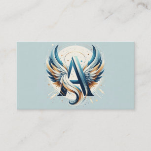 A är för Angel Alphabet Brev Initial Visitkort