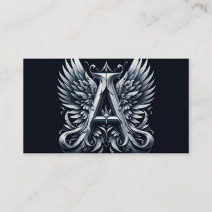 A är för Angel Alphabet Brev Initial Visitkort