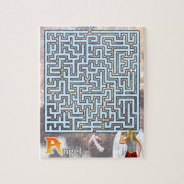 A är för Angel Maze Puzzle  Pussel (Vertikal)