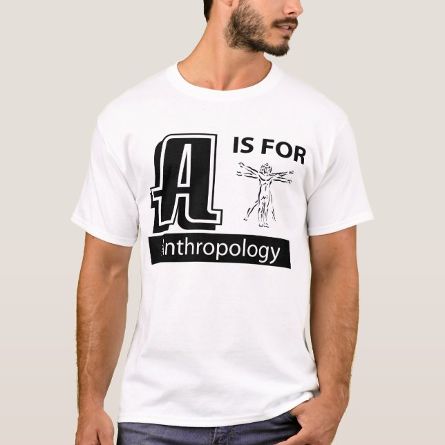A är för antropologi t shirt (Framsida)