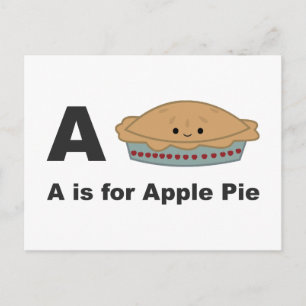 A är för Apple Paj Vykort
