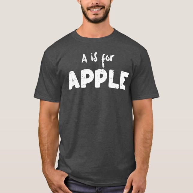 A är för Äpplelärare T Shirt (Framsida)