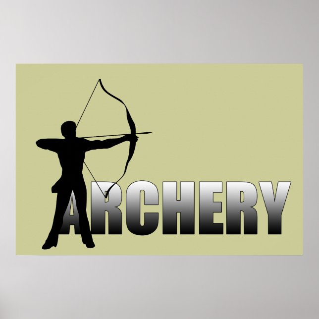 A är för Archer - Archery Poster (Framsidan)