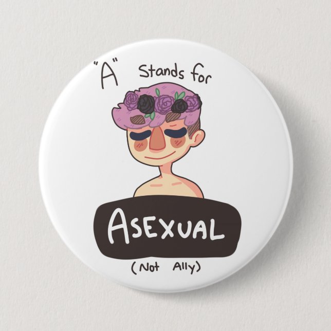 A är för Asexual knäppas Knapp (Framsida)