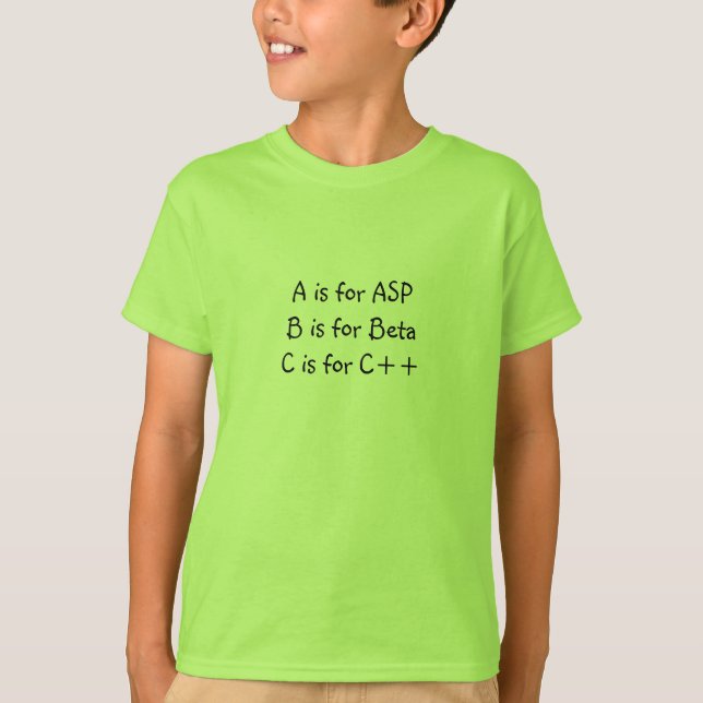A är för ASP T-shirt (Framsida)
