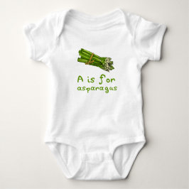 A är för ASPARAGUS Grönt Veggie Alphabet A T Shirt