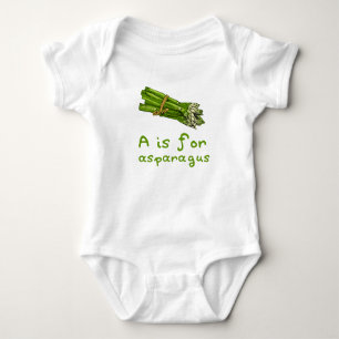 A är för ASPARAGUS Grönt Veggie Alphabet A T Shirt