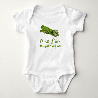 A är för ASPARAGUS Grönt Veggie Alphabet A T Shirt