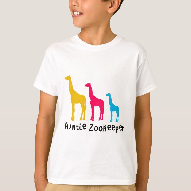 A är för Auntie Zookeeper T Shirt (Framsida)