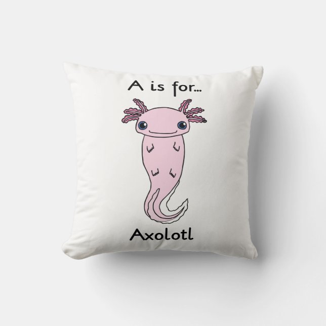 A är för Axolotl kudder Kudde (Framsida)
