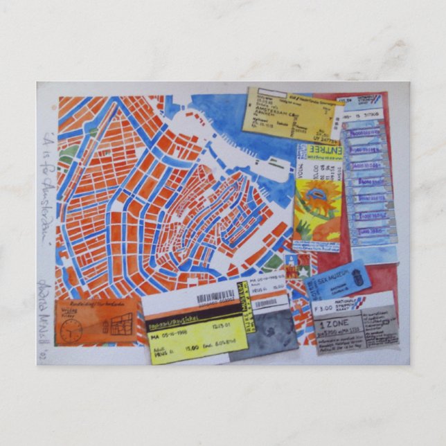 A är för den Amsterdam vykortet Vykort (Framsida)