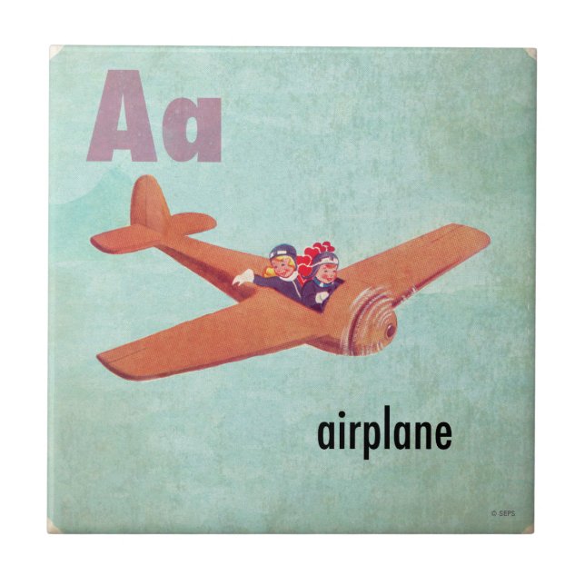 A är för flygplan kakelplatta (Framsidan)