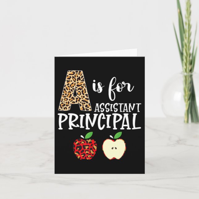 A Är För Istant Principal Leopardtryck Apple Baksi Kort (Framsida)