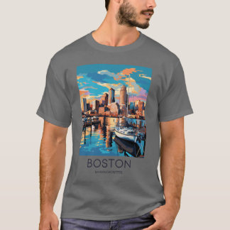 A Art Travel Print of Boston Massachusetts T Shirt