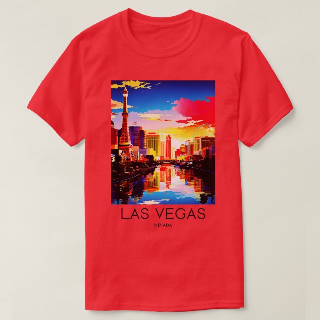 A Art Travel Print of Las Vegas Nevada US T Shirt (Design framsida)