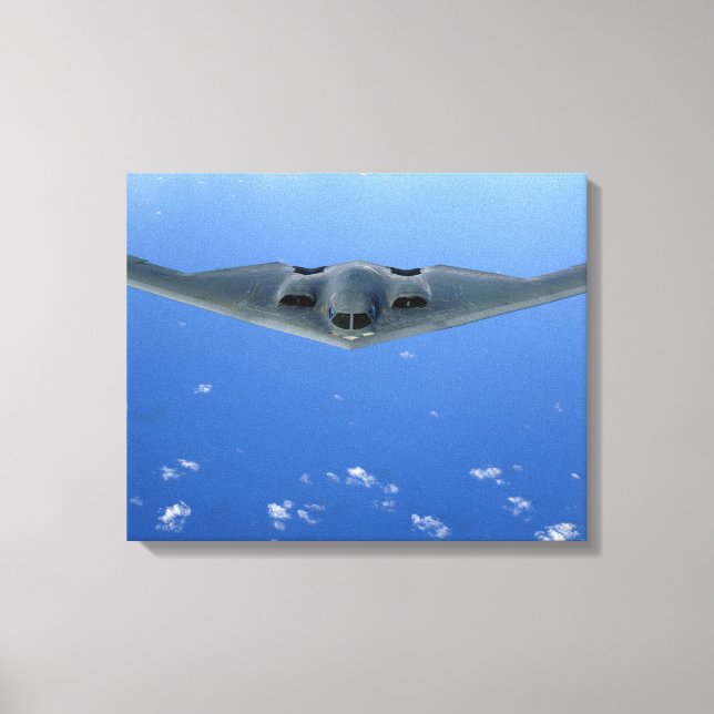 A B-2 Spritsprit genom himlar Canvastryck (Framsida)