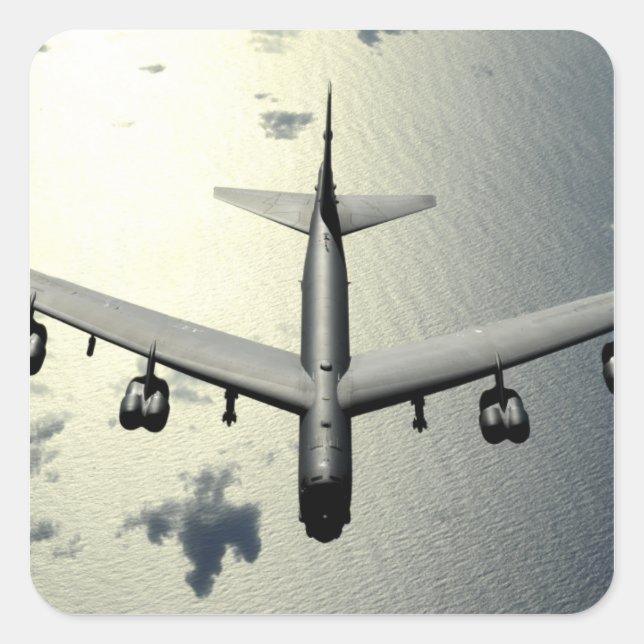 A B-52-stress under flygning 2 Fyrkantigt Klistermärke (Framsida)