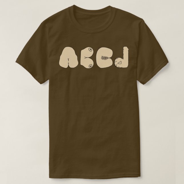 A B C D Dirty Alphabet T Shirt (Design framsida)