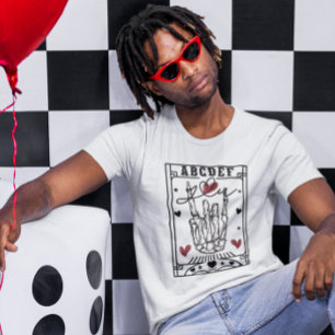 A B C D E F You Valentine's day roligt T Shirt