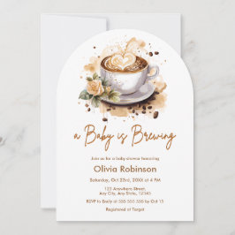 A Baby andas brunt kaffebabyskor Inbjudningar