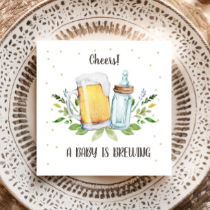 A Baby andas Greenery Cheers Coed Baby Shower Pappersservett