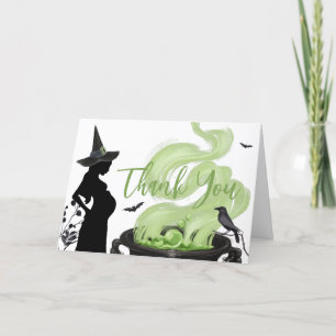 A Baby andas Grönt Halloween Baby Shower Tack Kort