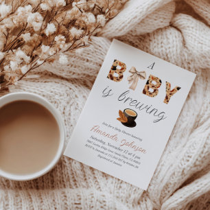 A Baby andas kaffe och babykläder för babykläder Inbjudningar
