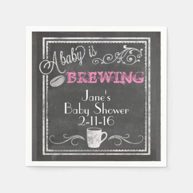 A Baby andas Napkin (flicka) Pappersservett (Framsidan)