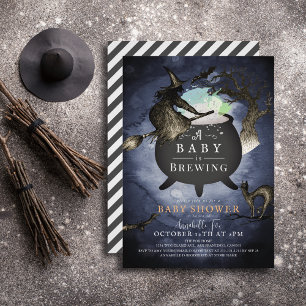 A Baby andas nattligt babyskor från Himlar Hallowe Inbjudningar