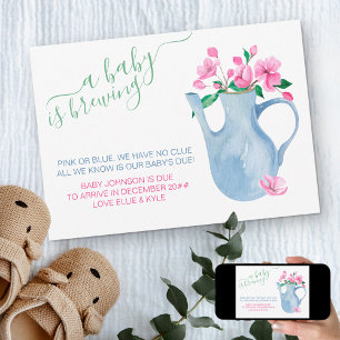 A Baby andas Rosa eller blå Dikt Gravid Meddelande