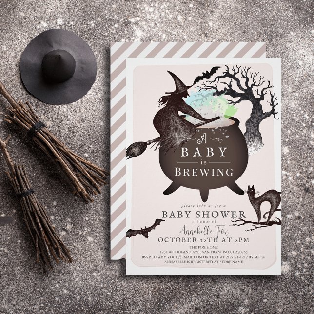 A Baby andas Rosa Halloween Baby Shower Inbjudningar (Skapare uppladdad)