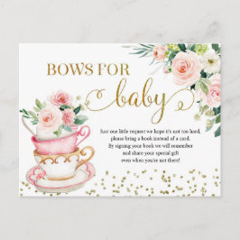 A Baby andas Tea Party Bokar för Baby-kort Inbjudan Vykort