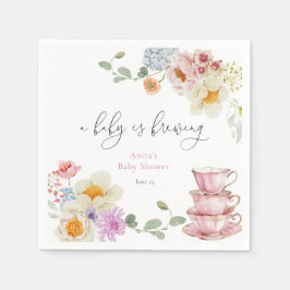 A Baby andas Wildblomme Tea Baby Shower Pappersservett