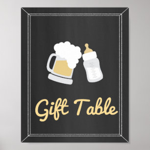 A Baby är Brett babyskylt Bord Poster