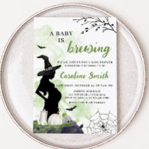 A Baby är Brett Grönt Witch Baby Shower