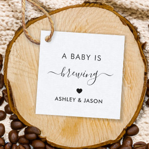A Baby är Brewing, Coffee Gift Märkre, Kraft Gåvor Etiketter