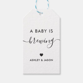 A Baby är Brewing, Coffee Gift Märkre, Kraft Presentetikett