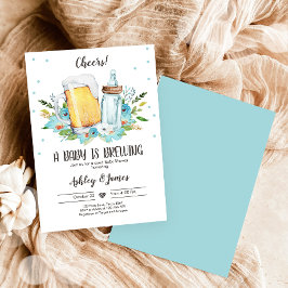 A Baby är Breye Blue Cheers Coed Baby Shower Inbjudningar