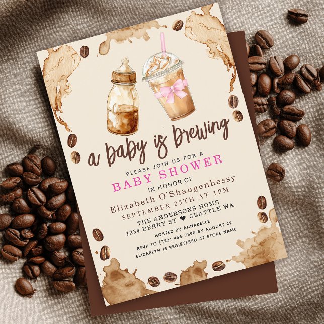 A Baby är en babystötare för kaffebarn Inbjudningar (Skapare uppladdad)