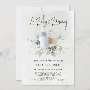 A Baby är en blått babystövel för kaffe av Greener Inbjudningar