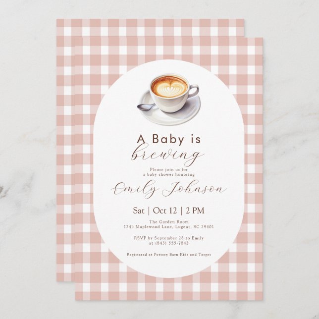 A Baby är en inbjudan till en babyåda (Fram/baksida)