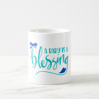 A Baby är en välsignelse - blå Kaffemugg