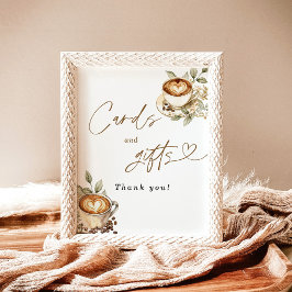 A Baby är ett kort- och presentkort, kaffe Baby Poster