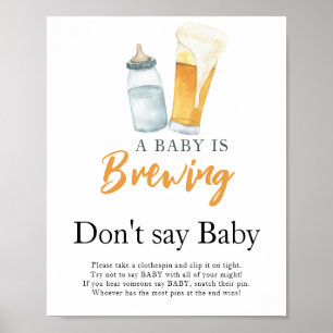 A baby breder ut sig mjölk Säg inte baby Poster