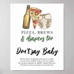 A baby breder ut sig mjölk Säg inte baby Poster