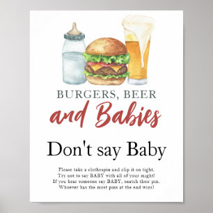 A baby breder ut sig mjölk Säg inte baby Poster