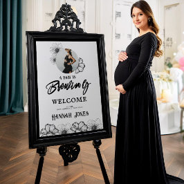 A baby breder ut sig som gåsbabyskor Skull och blo Poster