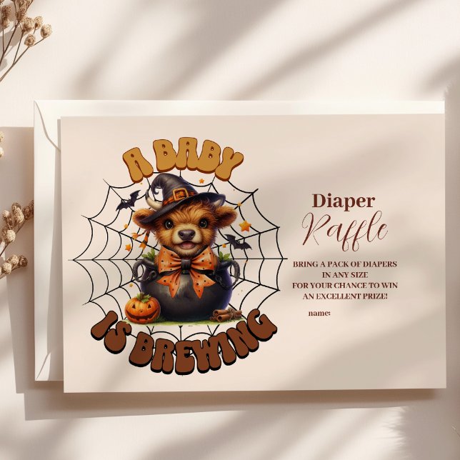 A Baby bringar Halloween Baby Raffle Diapper Tilläggskort (Skapare uppladdad)