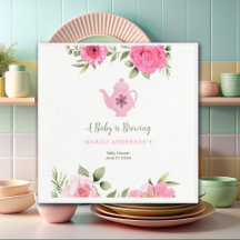 A Baby brinner blommande Ro Tea Baby Shower